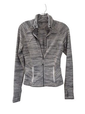 Lululemon White, Gray & Black Space Dye Define Jacket Size 4 flaw